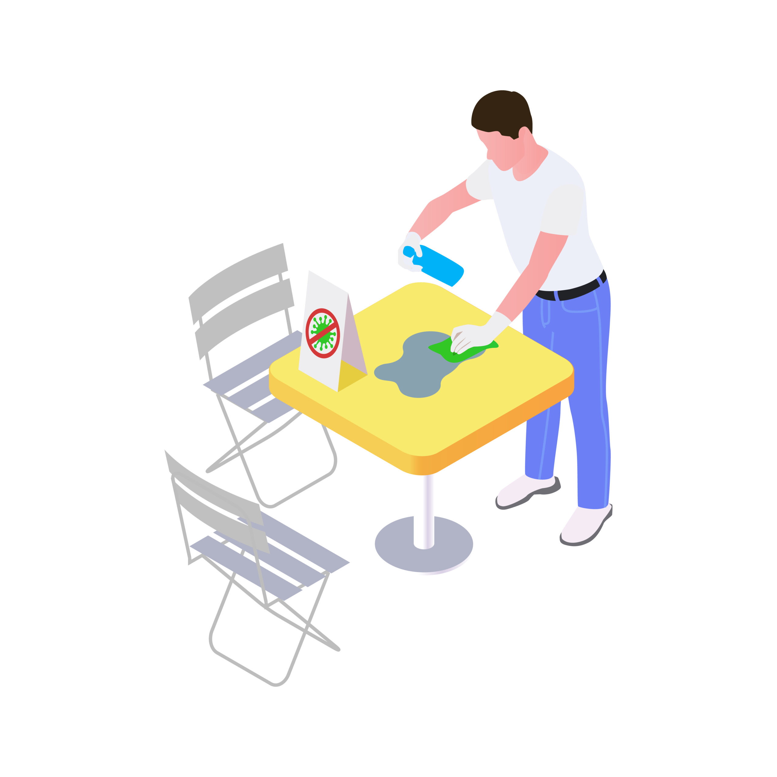 sanitizing isometric icon